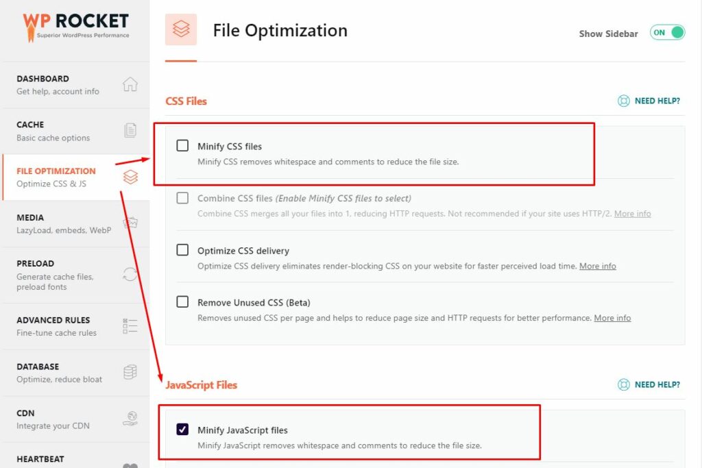 Wp Rocket Minify Css And Js Files