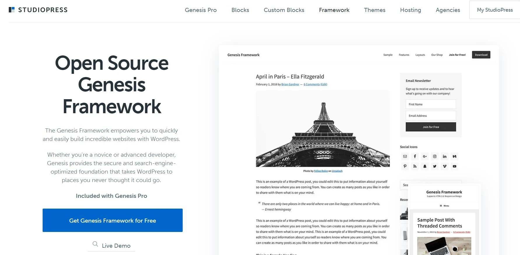 Genesis Framework Wordpress Theme