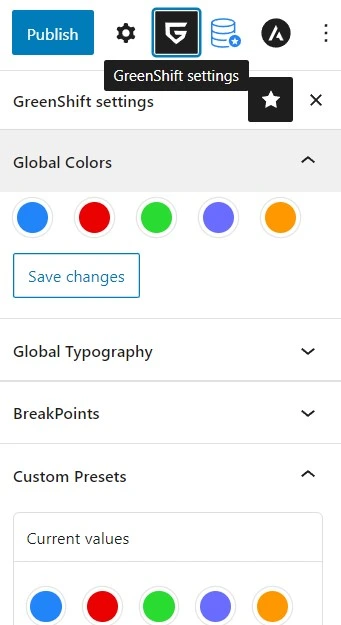 Greenshift Global Settings