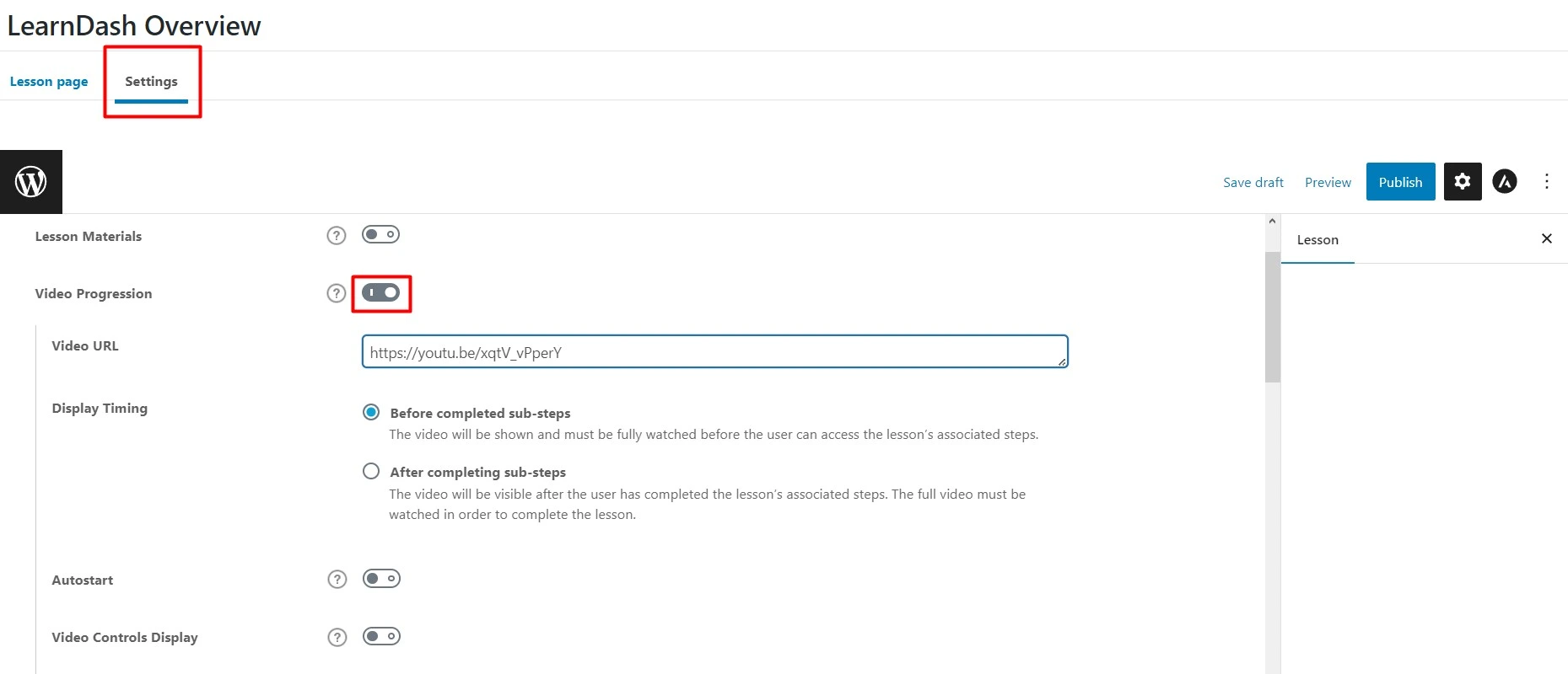 Learndash Adding Video To Lesson