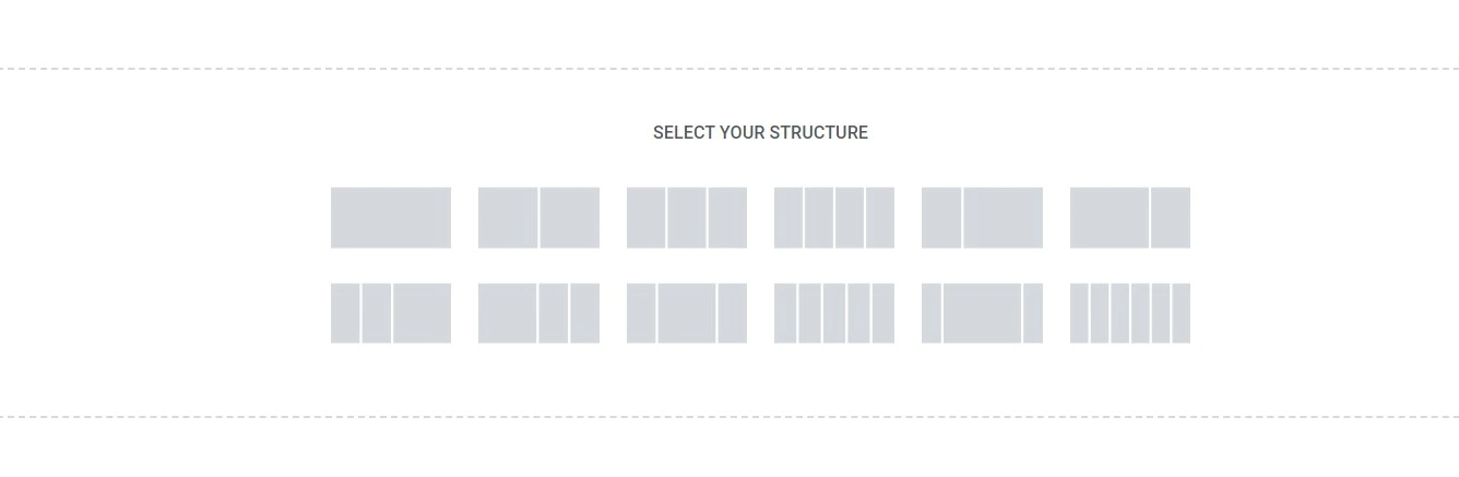 Select The Structure Of Page Using Elementor