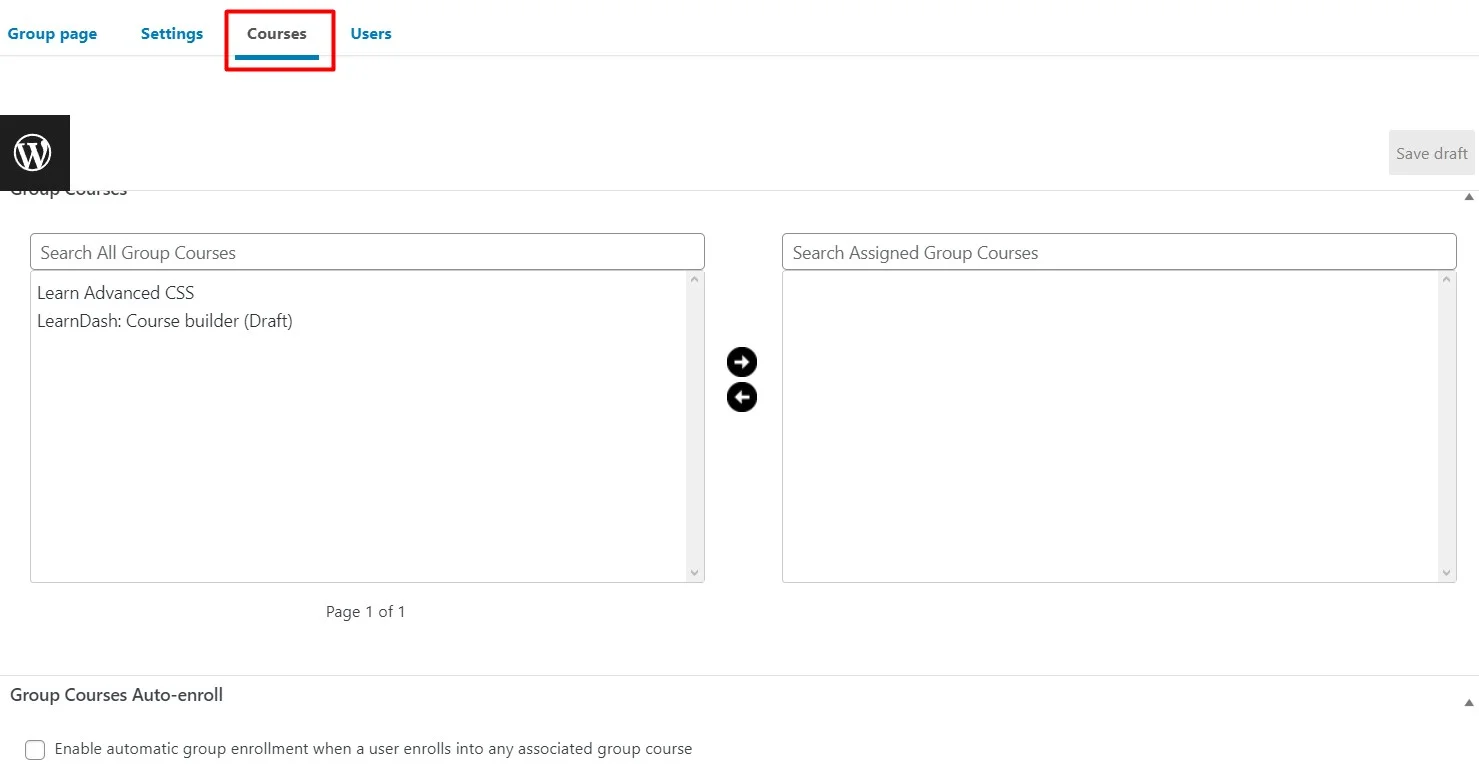 Learndash Group Courses