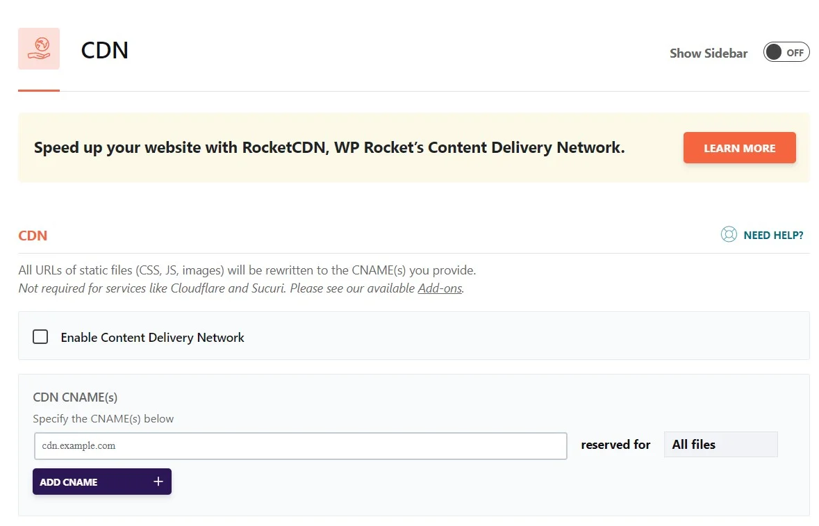 Wp Rocket Content Delivery Network