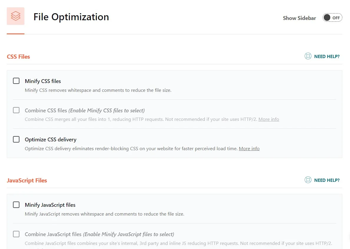 Wp Rocket File Optimization