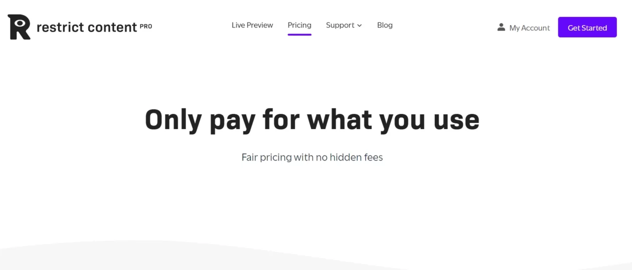 Restrict Content Pro Pricing